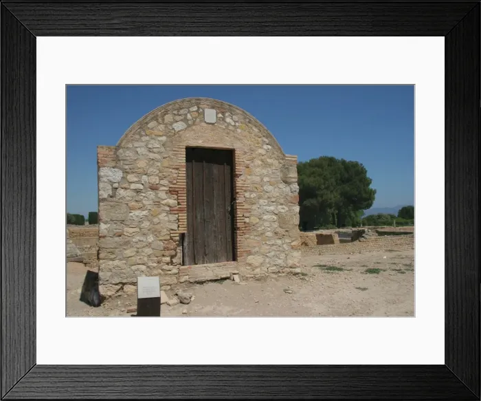 Framed Print : Roman city of Ampurias. Wine growers shed Framed Print : Roman city of Ampurias. Wine growers shed
