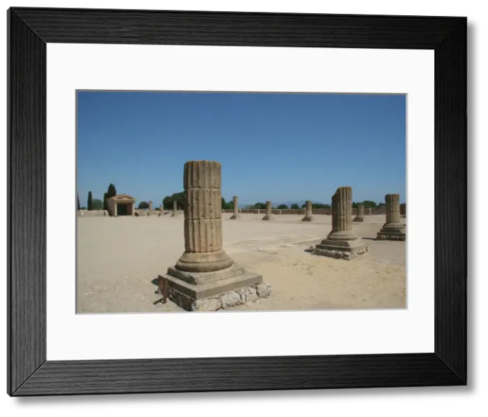 Framed Print : Roman city of Ampurias. Forum Framed Print : Roman city of Ampurias. Forum