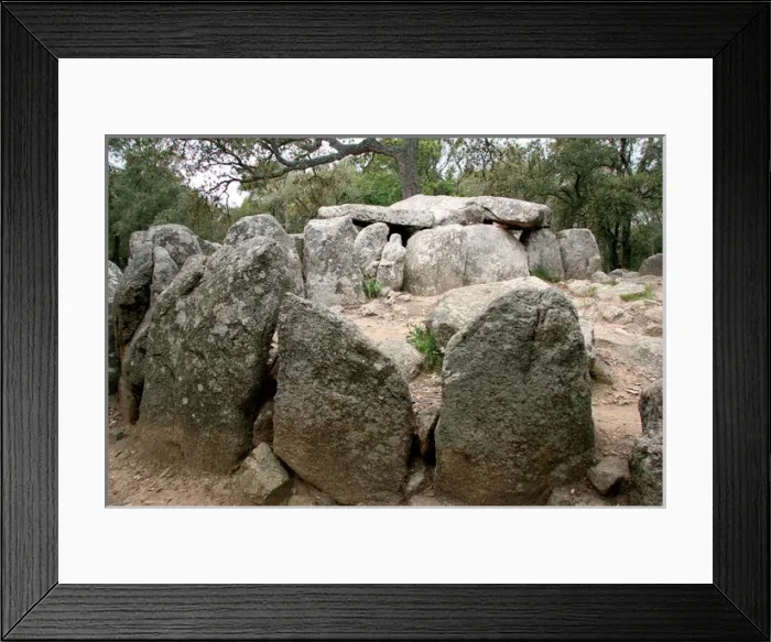 Framed Print : Dolmen of Cova d En Daina. Near Romanya de la Selva. Catalon Framed Print : Dolmen of Cova d En Daina. Near Romanya de la Selva. Catalon