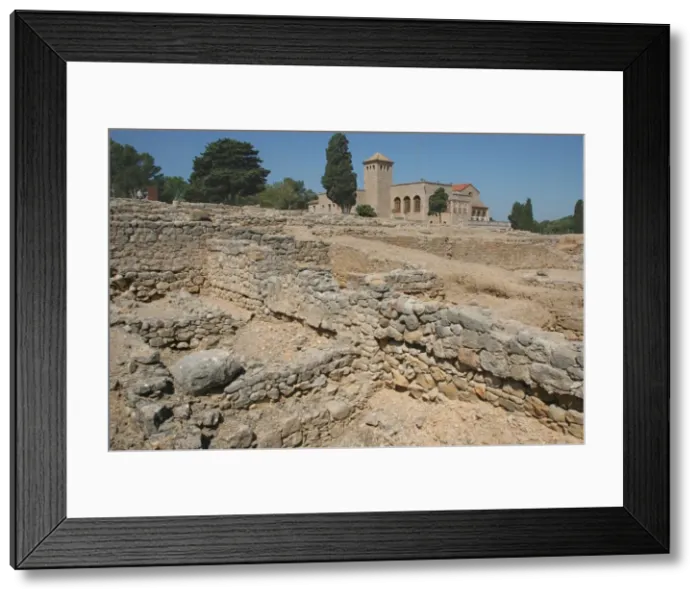 Framed Print : Emporium. Neapolis. Girona province. Catalonia. Spain