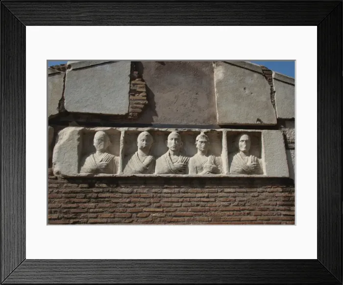 Framed Print : The Appian Way. Funerary monument. Deceaseds. Relief. Rome Framed Print : The Appian Way. Funerary monument. Deceaseds. Relief. Rome