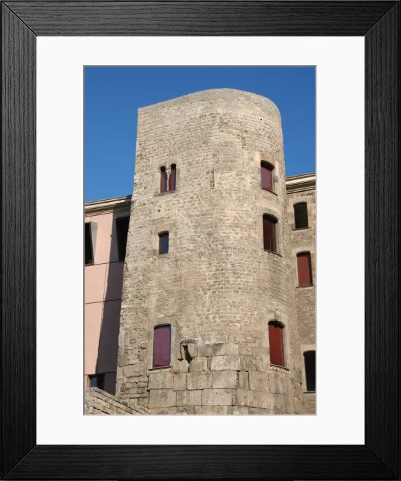 Framed Print : Roman Art. Ruins of the roman wall. Barcelona. Catalonia. Sp Framed Print : Roman Art. Ruins of the roman wall. Barcelona. Catalonia. Sp