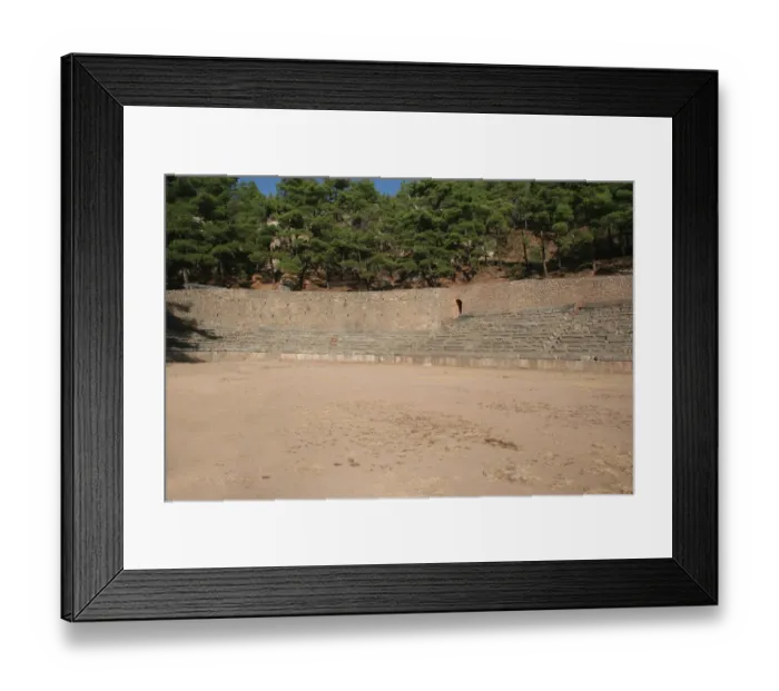 Framed Print : Greek Art. Delphi. View of Stadium, used for the Pythian Gam Framed Print : Greek Art. Delphi. View of Stadium, used for the Pythian Gam
