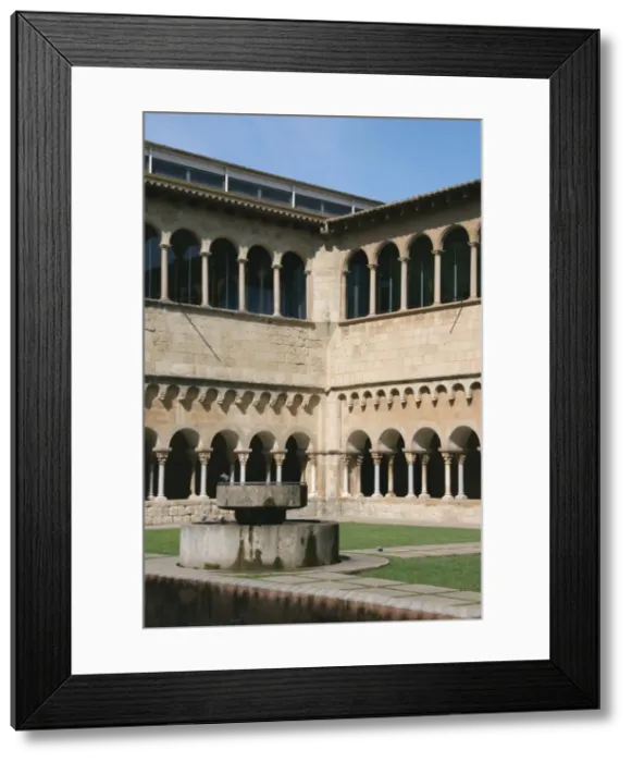 Framed Print : Monastery of Sant Cugat. Cloister. Catalonia. Spain Framed Print : Monastery of Sant Cugat. Cloister. Catalonia. Spain