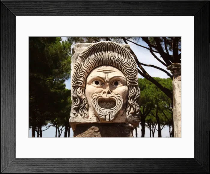 Framed Print : Actor Mask. Ostia Antica. Italy Framed Print : Actor Mask. Ostia Antica. Italy