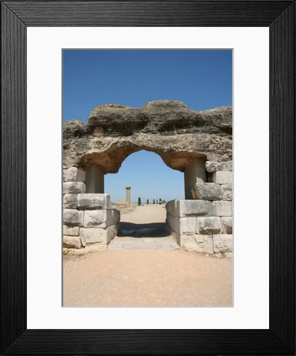 Framed Print : Ampurias. Wall. 1st century B. C Door. Catalonia. Spain Framed Print : Ampurias. Wall. 1st century B. C Door. Catalonia. Spain