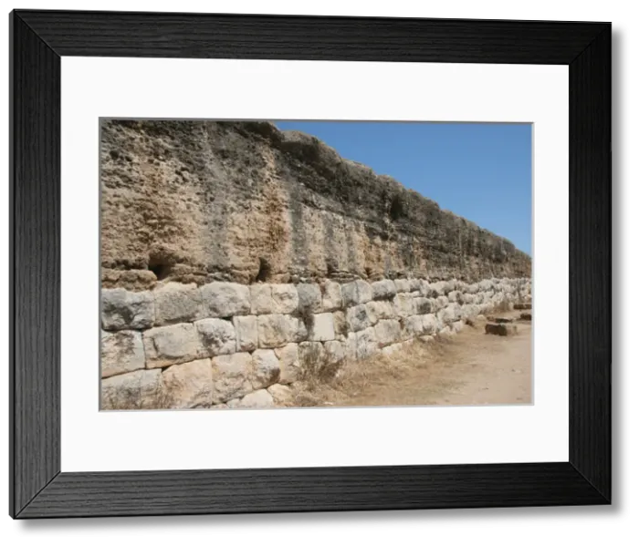 Framed Print : Ampurias. Wall. 1st century B. C Catalonia. Spain Framed Print : Ampurias. Wall. 1st century B. C Catalonia. Spain