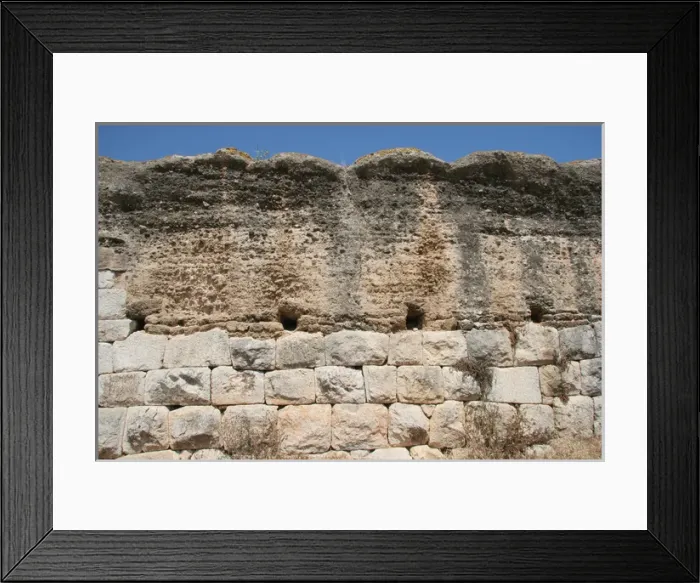 Framed Print : Ampurias. Wall. 1st century B. C Catalonia. Spain Framed Print : Ampurias. Wall. 1st century B. C Catalonia. Spain