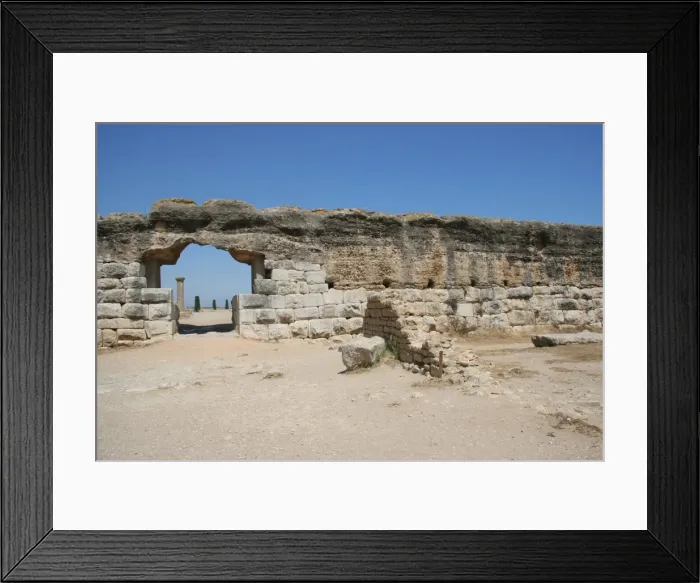 Framed Print : Ampurias. Wall. 1st century B. C Door. Catalonia. Spain Framed Print : Ampurias. Wall. 1st century B. C Door. Catalonia. Spain
