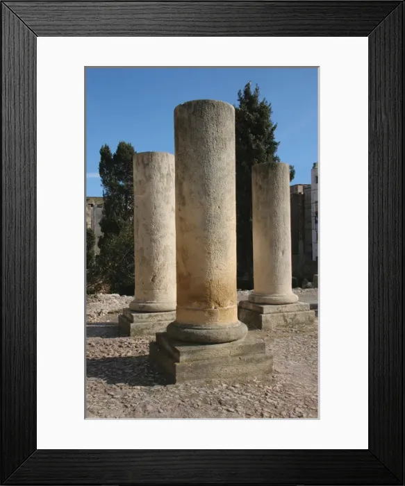 Framed Print : Spain. Tarragona. Roman Forum. 2nd century B. C Corinthian Framed Print : Spain. Tarragona. Roman Forum. 2nd century B. C Corinthian