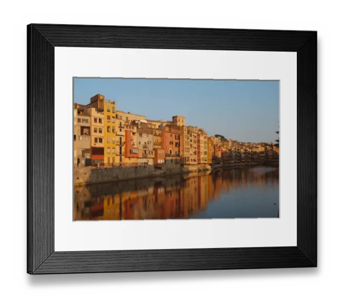 Framed Print : Spain. Catalonia. Gerona. Houses on the Onyar River Framed Print : Spain. Catalonia. Gerona. Houses on the Onyar River