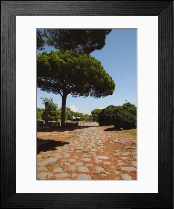 Framed Print : Ostia Antica. The Decumanus Maximus. Detail of the paving Framed Print : Ostia Antica. The Decumanus Maximus. Detail of the paving