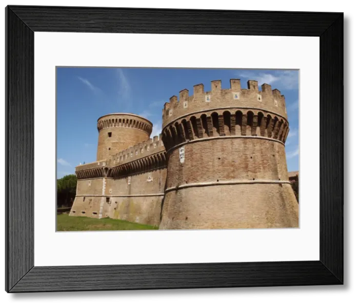 Framed Print : Castell of Ostia or Castell of Pope Julius II. (XV century Framed Print : Castell of Ostia or Castell of Pope Julius II. (XV century