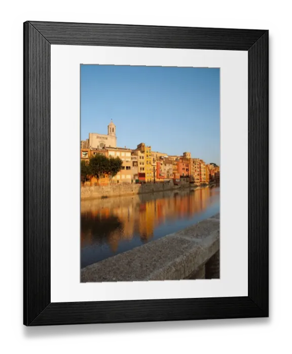 Framed Print : Spain. Catalonia. Gerona. Houses on the Onyar River Framed Print : Spain. Catalonia. Gerona. Houses on the Onyar River