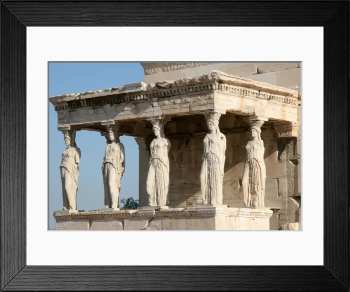 Framed Print : Greek Art. Erechtheion. Porch of the Caryatids. Acropolis Framed Print : Greek Art. Erechtheion. Porch of the Caryatids. Acropolis