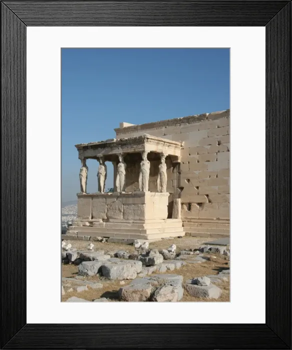 Framed Print : Greek Art. Erechtheion. Porch of the Caryatids. Acropolis Framed Print : Greek Art. Erechtheion. Porch of the Caryatids. Acropolis