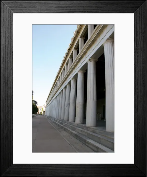 Framed Print : The Stoa of Attalos (Atallus). Athenian Agora. Athens. Greec Framed Print : The Stoa of Attalos (Atallus). Athenian Agora. Athens. Greec