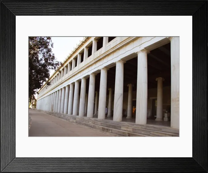 Framed Print : The Stoa of Attalos (Atallus). Athenian Agora. Athens. Greec Framed Print : The Stoa of Attalos (Atallus). Athenian Agora. Athens. Greec