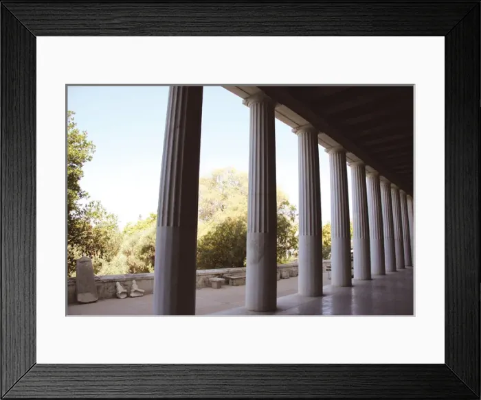 Framed Print : The Stoa of Attalos (Atallus). Athenian Agora. Athens. Greec Framed Print : The Stoa of Attalos (Atallus). Athenian Agora. Athens. Greec