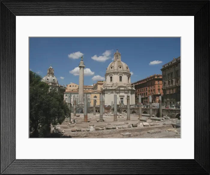 Framed Print : Italy. Rome. Forum of Trajan. Trajans Column, ruins of Basi