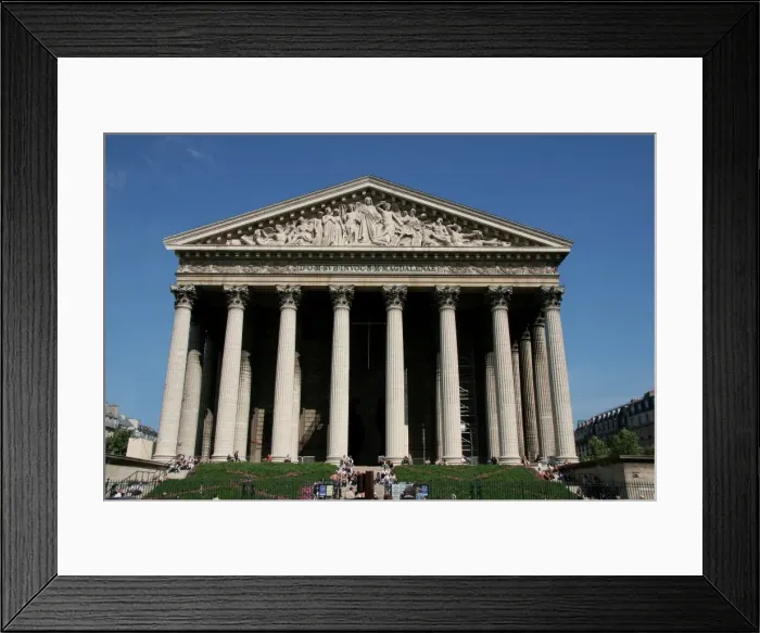 Framed Print : Neoclassical Art. Church of Madeleine (L Esglese Madeleine) Framed Print : Neoclassical Art. Church of Madeleine (L Esglese Madeleine)