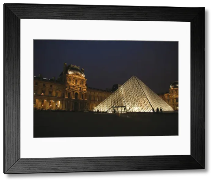 Framed Print : Louvre Museum at night. Paris. France Framed Print : Louvre Museum at night. Paris. France