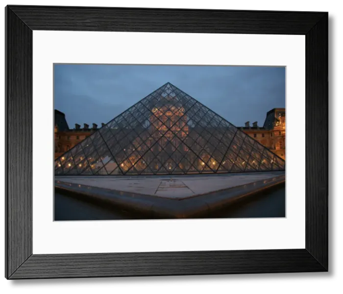 Framed Print : Louvre Museum at night. Paris. France Framed Print : Louvre Museum at night. Paris. France
