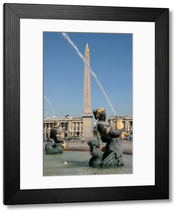 Framed Print : Concorde Square (The Place de le Condorde). Detail of the f Framed Print : Concorde Square (The Place de le Condorde). Detail of the f