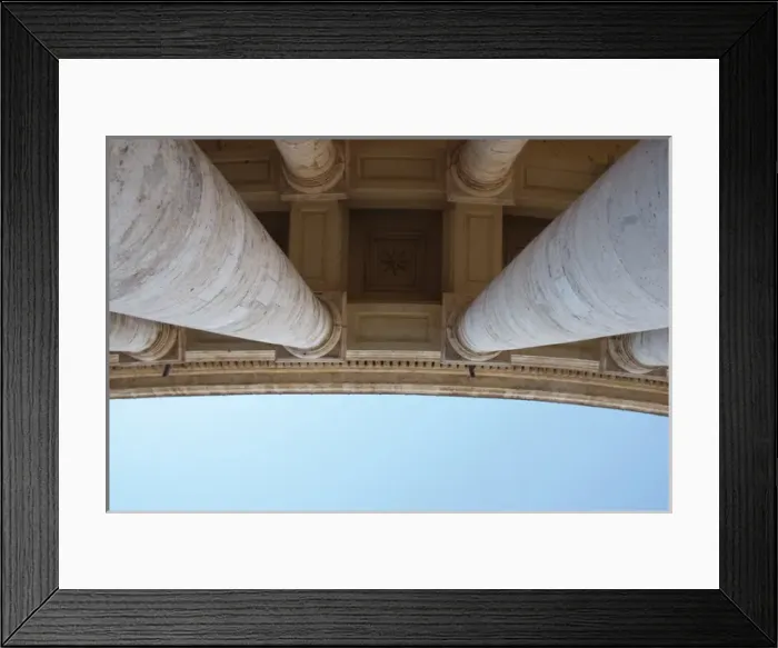 Framed Print : Columnade of St. Peters Square of Vatican. Built by Bernini Framed Print : Columnade of St. Peters Square of Vatican. Built by Bernini