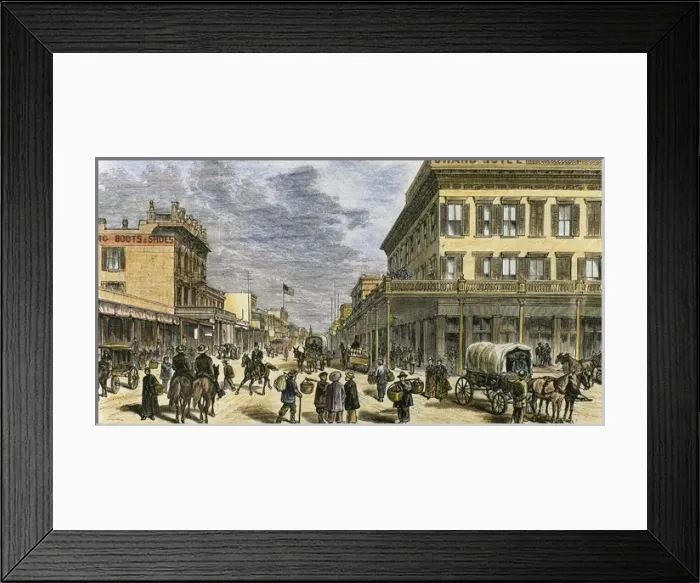 Framed Print : Sacramento in 1878 Framed Print : Sacramento in 1878