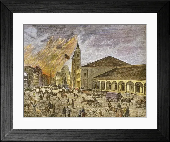 Framed Print : Fire in the city of Providence in 1886 Framed Print : Fire in the city of Providence in 1886