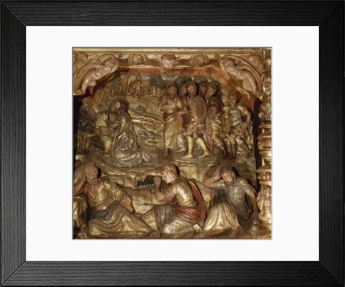 Framed Print : Altarpiece of the church of Saint Mary, dated in 1574. Jesus Framed Print : Altarpiece of the church of Saint Mary, dated in 1574. Jesus