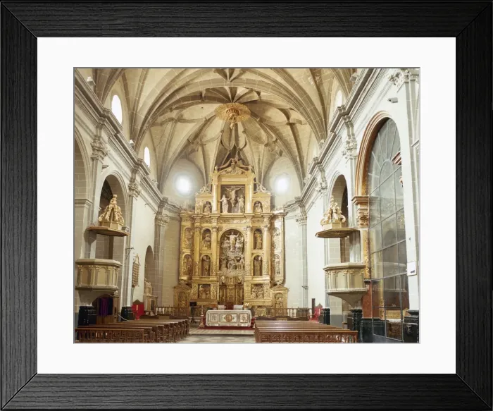 Framed Print : Cathedral of the Savior. Inside view. Albarracin. Aragon. Sp Framed Print : Cathedral of the Savior. Inside view. Albarracin. Aragon. Sp
