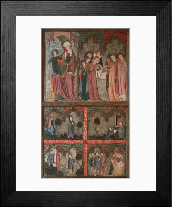 Framed Print : Altarpiece of San Millan de la Cogolla. Detail depicting sce Framed Print : Altarpiece of San Millan de la Cogolla. Detail depicting sce