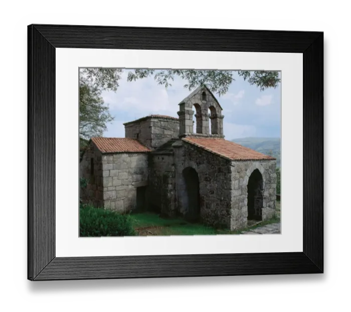 Framed Print : Santa Comba de Bande. Visigoth temple dating from the sevent Framed Print : Santa Comba de Bande. Visigoth temple dating from the sevent