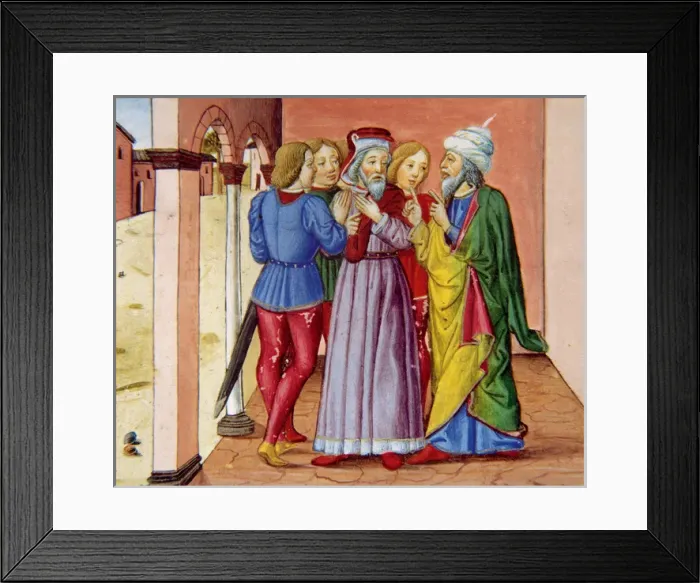 Framed Print : The priests are still looking for Jesus. Codex of Predis (14 Framed Print : The priests are still looking for Jesus. Codex of Predis (14