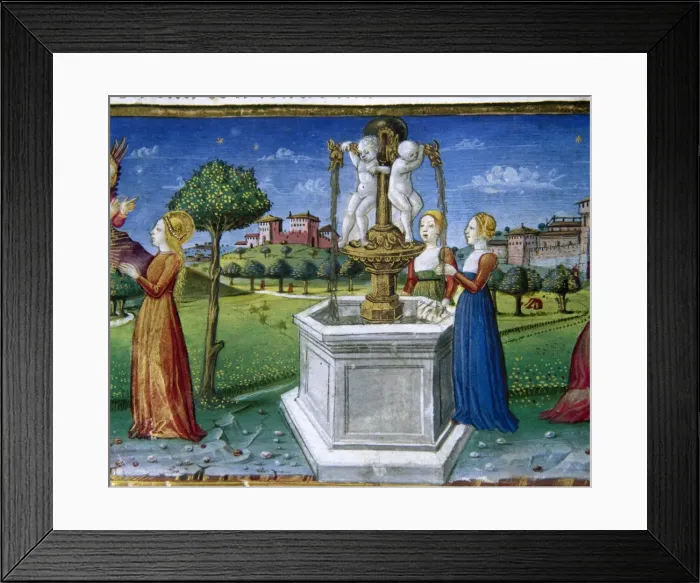 Framed Print : The Archangel St. Raphael visiting the Virgin Mary. Miniatur Framed Print : The Archangel St. Raphael visiting the Virgin Mary. Miniatur