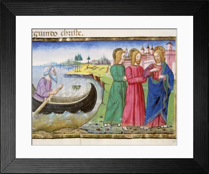 Framed Print : Jesus calls James of Zebedee and his brother John to follow Framed Print : Jesus calls James of Zebedee and his brother John to follow
