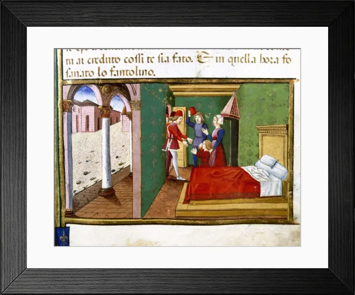 Framed Print : The son of the centurion, healed by Jesus, get out of bed. C Framed Print : The son of the centurion, healed by Jesus, get out of bed. C