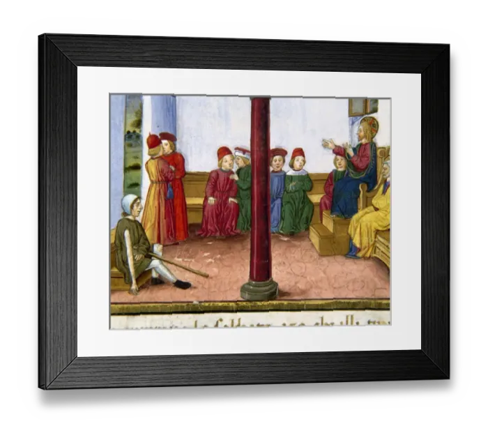 Framed Print : Jesus heals the sick on Saturday with his arm prevented. Cod Framed Print : Jesus heals the sick on Saturday with his arm prevented. Cod