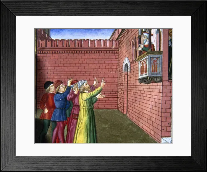 Framed Print : Pilate tries to liberate Jesus but the crowd wants to crucif Framed Print : Pilate tries to liberate Jesus but the crowd wants to crucif