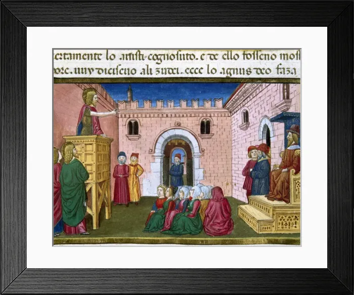 Framed Print : The Court of Herod with John the Baptist chained at the inst Framed Print : The Court of Herod with John the Baptist chained at the inst