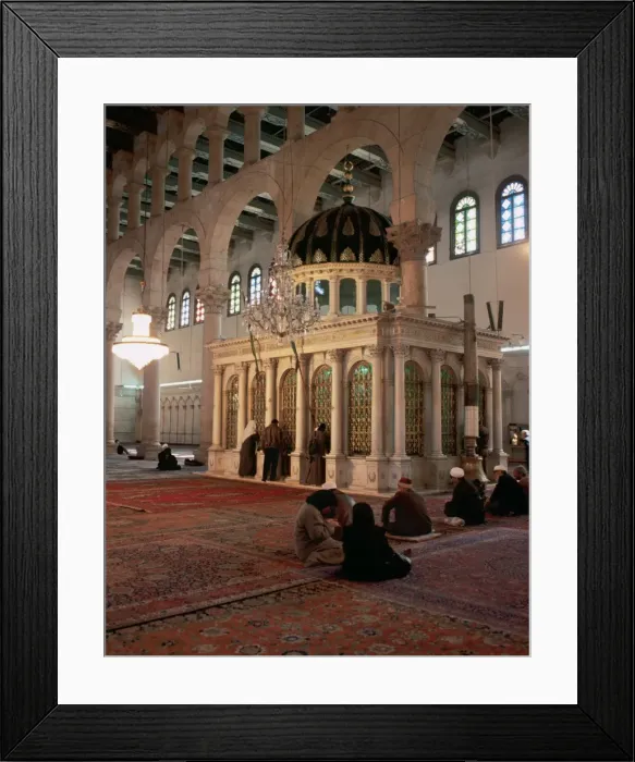 Framed Print : MOSQUE OF DAMASCUS. View of the Prayer Room or haram. Damasc Framed Print : MOSQUE OF DAMASCUS. View of the Prayer Room or haram. Damasc