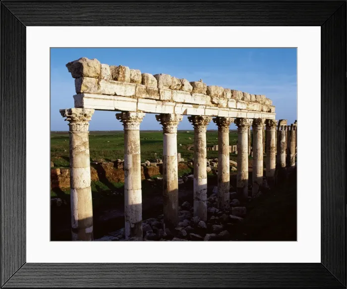 Framed Print : SYRIA. APAMEA (Afamia). Architrave of the colonnade in Cardo Framed Print : SYRIA. APAMEA (Afamia). Architrave of the colonnade in Cardo