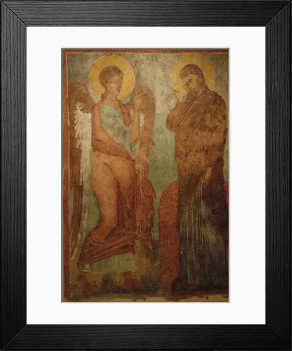Framed Print : The Annunciation. Detail. 15th century. Corfu. Greece Framed Print : The Annunciation. Detail. 15th century. Corfu. Greece