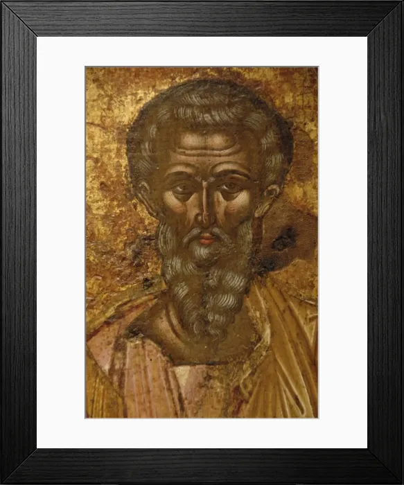 Framed Print : St. Kerkyra. Byzantine fresco. 17th century. Old Fortress Mu Framed Print : St. Kerkyra. Byzantine fresco. 17th century. Old Fortress Mu