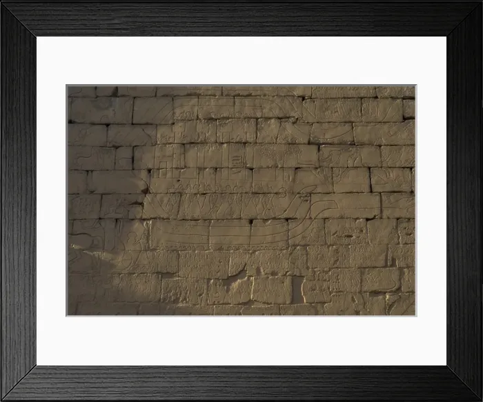 Framed Print : People on a ship. Relief. Luxor Framed Print : People on a ship. Relief. Luxor