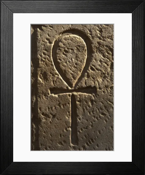 Framed Print : Ankh or key of life. Relief Framed Print : Ankh or key of life. Relief