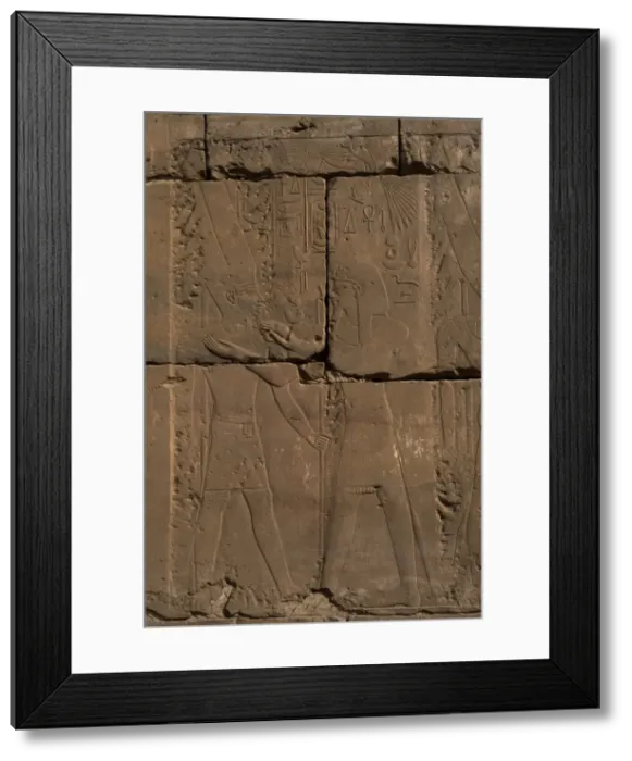 Framed Print : Relief depicting a pharaoh to the god Amun. New kingdom. Cha Framed Print : Relief depicting a pharaoh to the god Amun. New kingdom. Cha