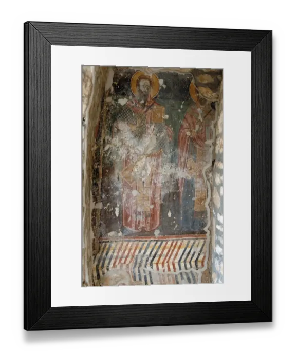 Framed Print : BYZANTINE ART. REPUBLIC OF ALBANIA. Frescoes in Lekuresi Cas Framed Print : BYZANTINE ART. REPUBLIC OF ALBANIA. Frescoes in Lekuresi Cas